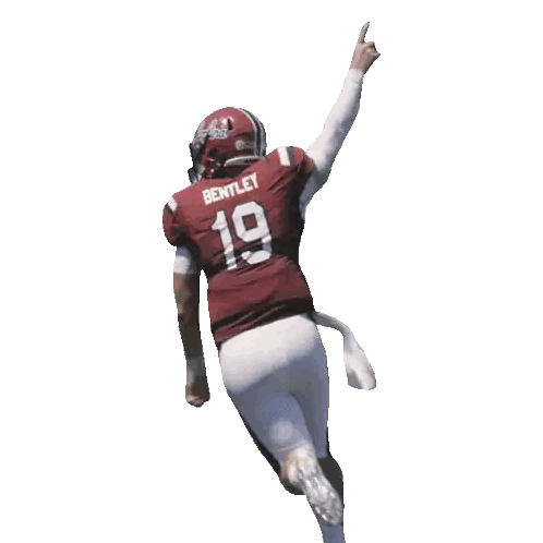 Football Player Jumping In Air Sticker