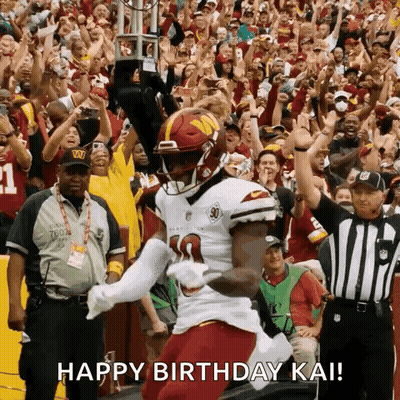 Football Player Jumping In Front Of Crowd GIF