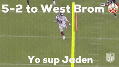 Football Player Jumping Over Goal Line GIF
