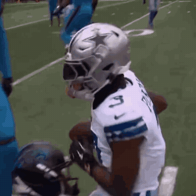 Football Player Kneeling On Field GIF