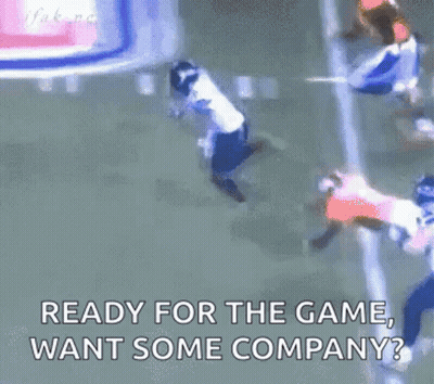 Football Player Kneeling Ready For Game Want Company GIF