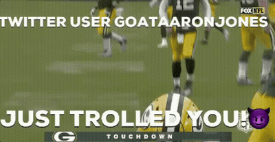 Football Player Kneeling Saying Just Trolled You GIF