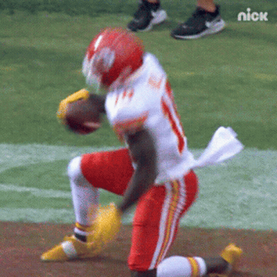 Football Player Kneeling With Nick Logo GIF