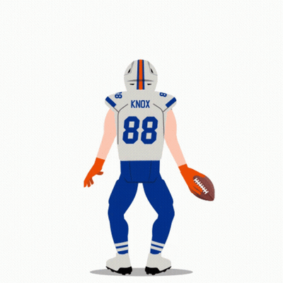 Football Player Knox Holding Football GIF