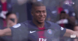Football Player Kylian Mbappe Hugging His Teammates GIF