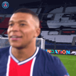 Football Player Kylian Mbappe Thumps Up Wink  GIF