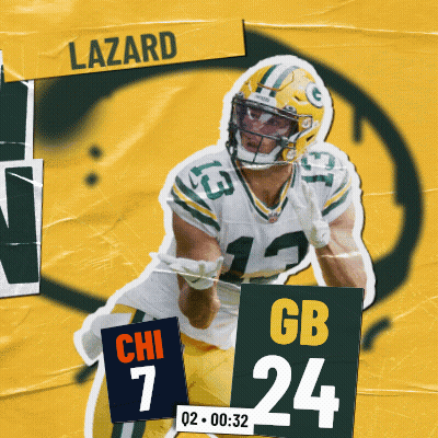 Football Player Lazard Holding Sign 24 GIF