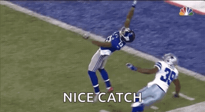 Football Player Making Nice Catch GIF