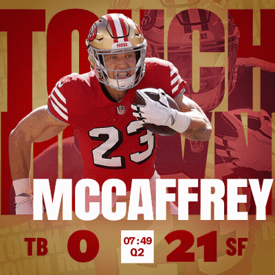 Football Player McCaffrey Poster GIF
