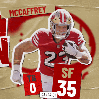 Football Player McCaffrey Poster GIF
