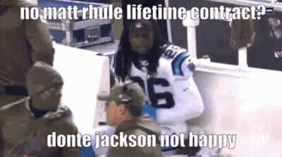 Football Player No Matt Rhule Lifetime Contract Donte Jackson Not Happy GIF