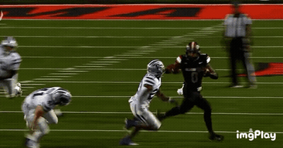 Football Player Number 0 Running With Ball GIF