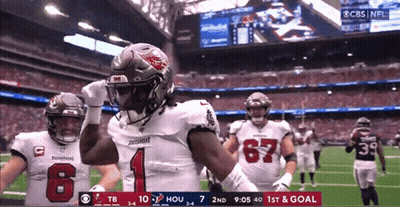 Football Player Number 1 Celebrating GIF