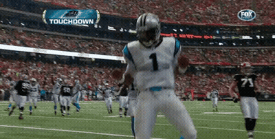Football Player Number 1 Dancing On Field GIF