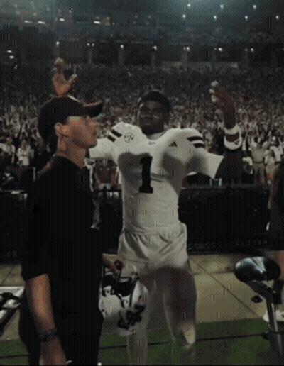 Football Player Number 1 In Front Of Crowd GIF