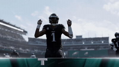 Football Player Number 1 Jumping GIF