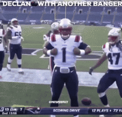 Football Player Number 1 On Field GIF