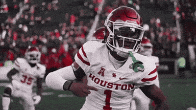 Football Player Number 1 Running On Field GIF