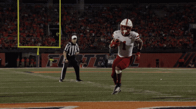 Football Player Number 1 Running On Field GIF