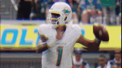 Football Player Number 1 Throwing Ball GIF