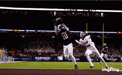 Football Player Number 10 Catching Ball GIF
