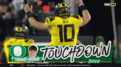 Football Player Number 10 Celebrating Touchdown GIF