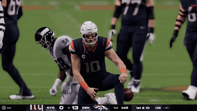 Football Player Number 10 Kneeling Down GIF