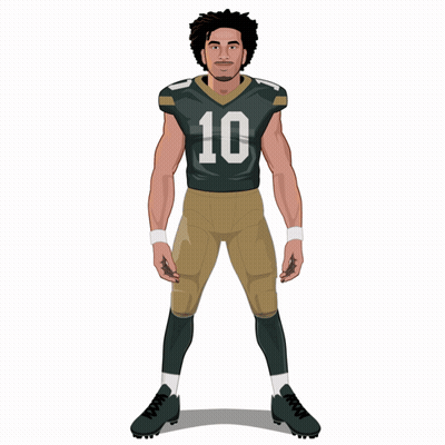 Football Player Number 10 Making Heart With Hands GIF