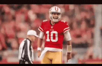 Football Player Number 10 Next To Referee GIF