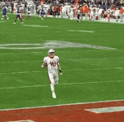 Football Player Number 10 On Field GIF