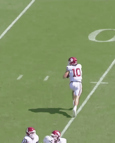 Football Player Number 10 Running GIF