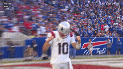 Football Player Number 10 Running On Field GIF