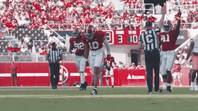 Football Player Number 10 Running On Field GIF