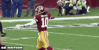 Football Player Number 10 Running On Field GIF