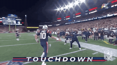 Football Player Number 10 Running On Field GIF