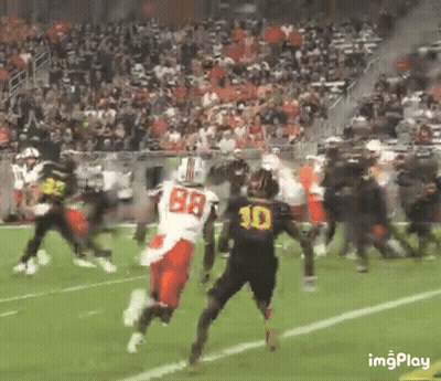 Football Player Number 10 Running On Field GIF