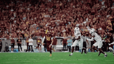 Football Player Number 10 Running On Field GIF