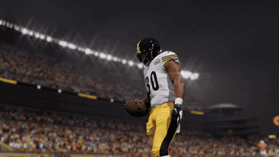 Football Player Number 10 Running On Field GIF