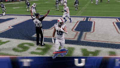 Football Player Number 10 Running GIF