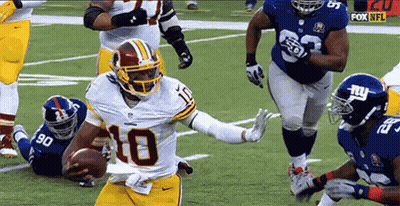 Football Player Number 10 Running With Ball GIF