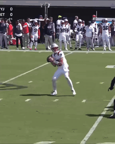 Football Player Number 10 Throwing Ball GIF