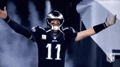 Football Player Number 11 Arms Outstretched GIF