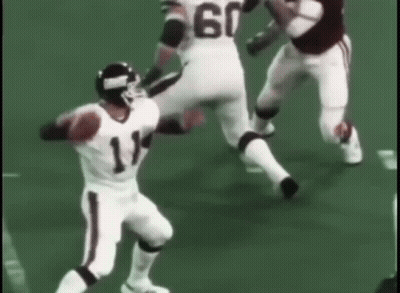 Football Player Number 11 Being Tackled GIF