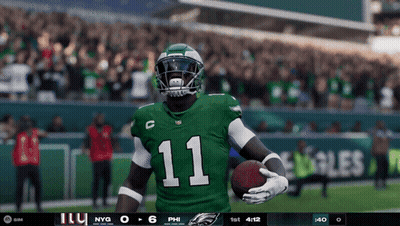 Football Player Number 11 Holding Ball GIF