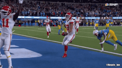 Football Player Number 11 Jumping GIF
