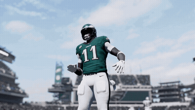 Football Player Number 11 On Field GIF