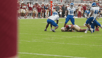 Football Player Number 11 On Field GIF