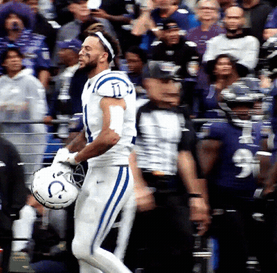 Football Player Number 11 Running GIF