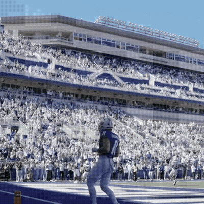 Football Player Number 11 Running On Field GIF