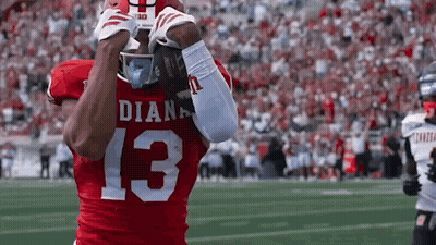 Football Player Number 11 Running With Ball GIF